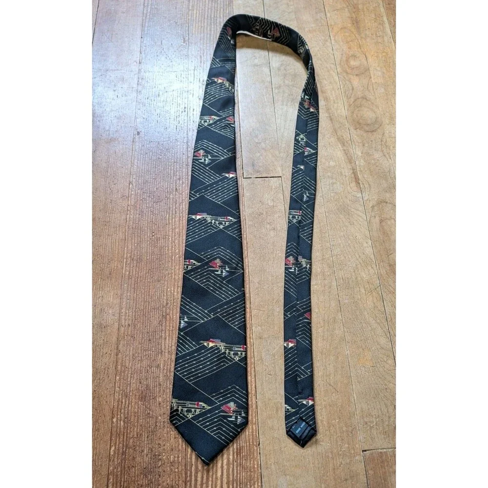 Frank Lloyd Wright Men’s Tie Geometric Art Collection Architect Hand Made Silk